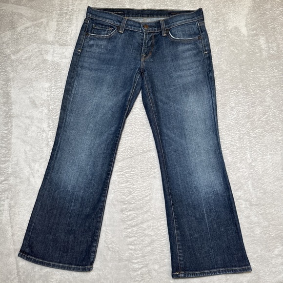 Citizens of Humanity Kelly #063 Stretch Denim Cropped Jeans Low Waist Size 28 - Picture 1 of 14